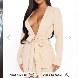Fashion nova blazer short set